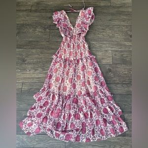 Print Pink Maxi Dress!